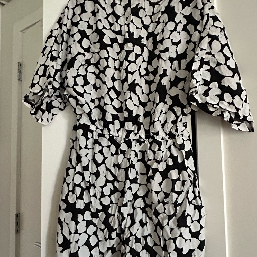 Mango Black and White Swim Coverup